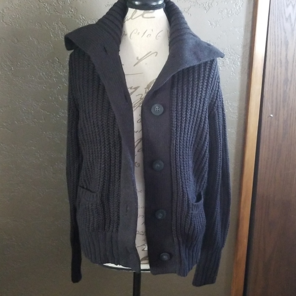 Knitted black sweater